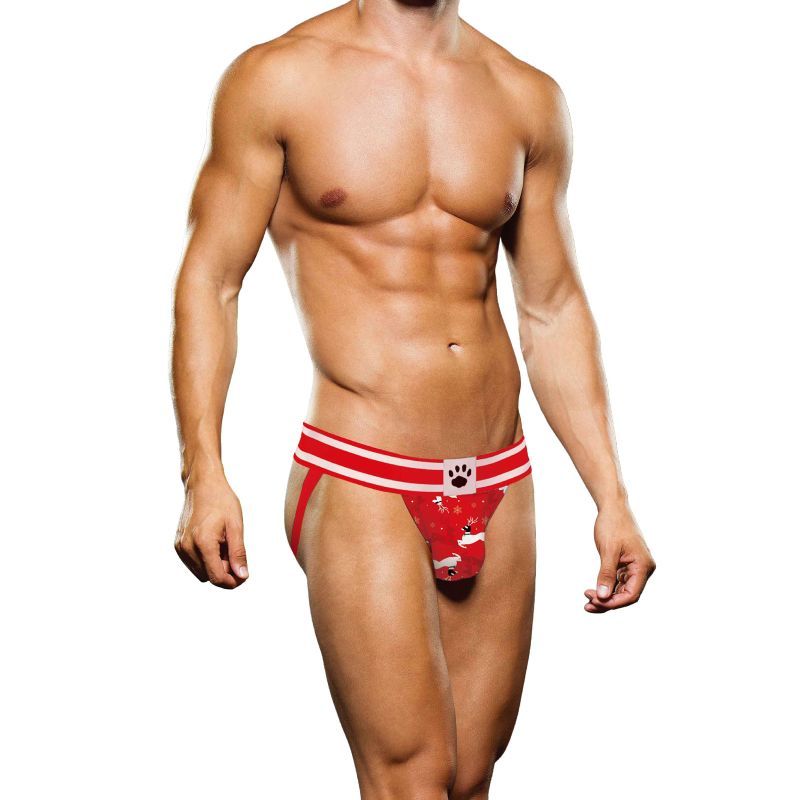 The Prowler Reindeer Jock Strap Red White is the perfect stocking stuffer for the holidays!