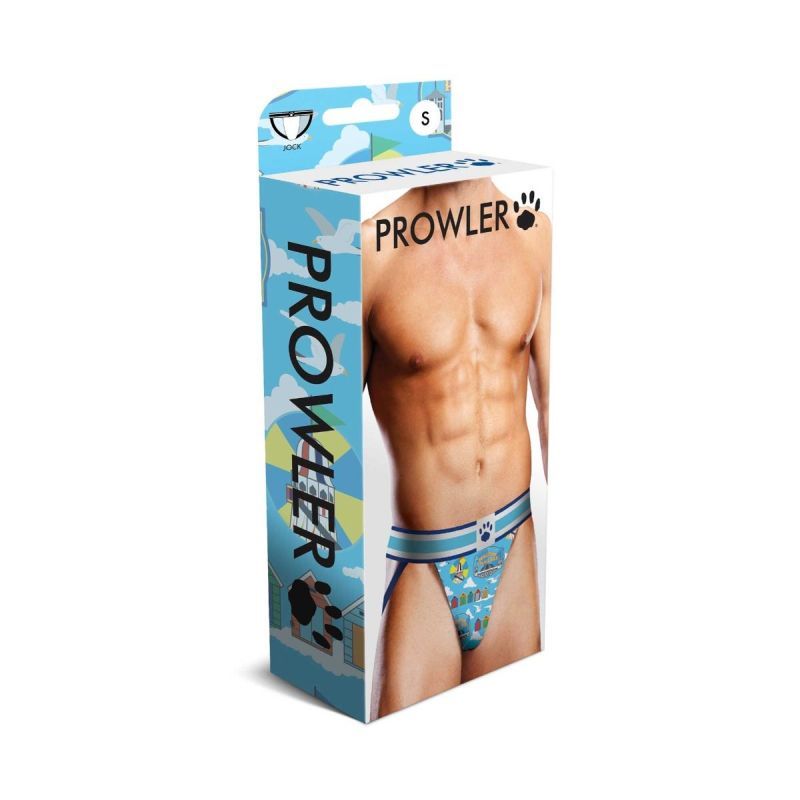 This jock strap features a masculine design that features contrast stitching and bold colours