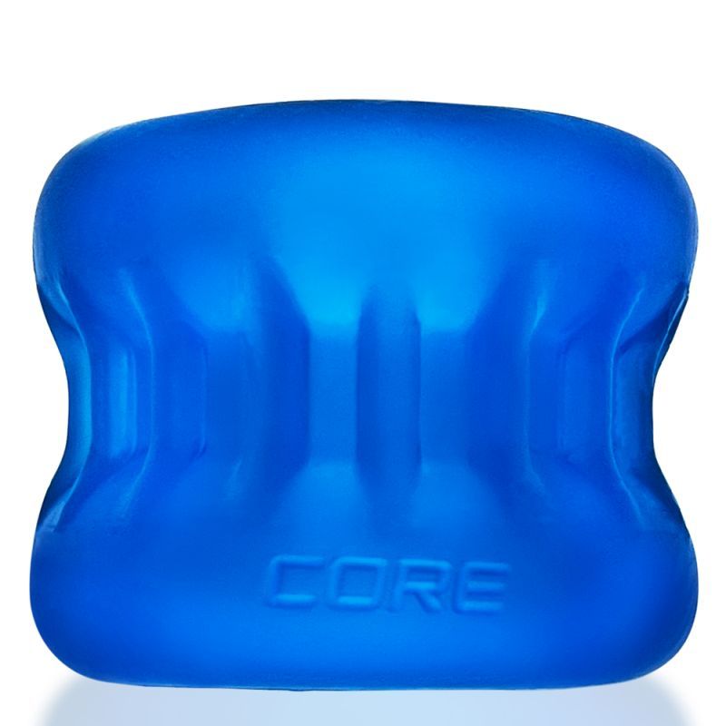 You also get the rib-gripping rubbery AXIS power-ring its got channel ribs inside that morph with the outside ribs on the CORE stretcher. CORE ballstretcher is a amazing ballstretcher on its own on your nuts the inner smooth tunnel wraps your sack with a medium firm squeeze