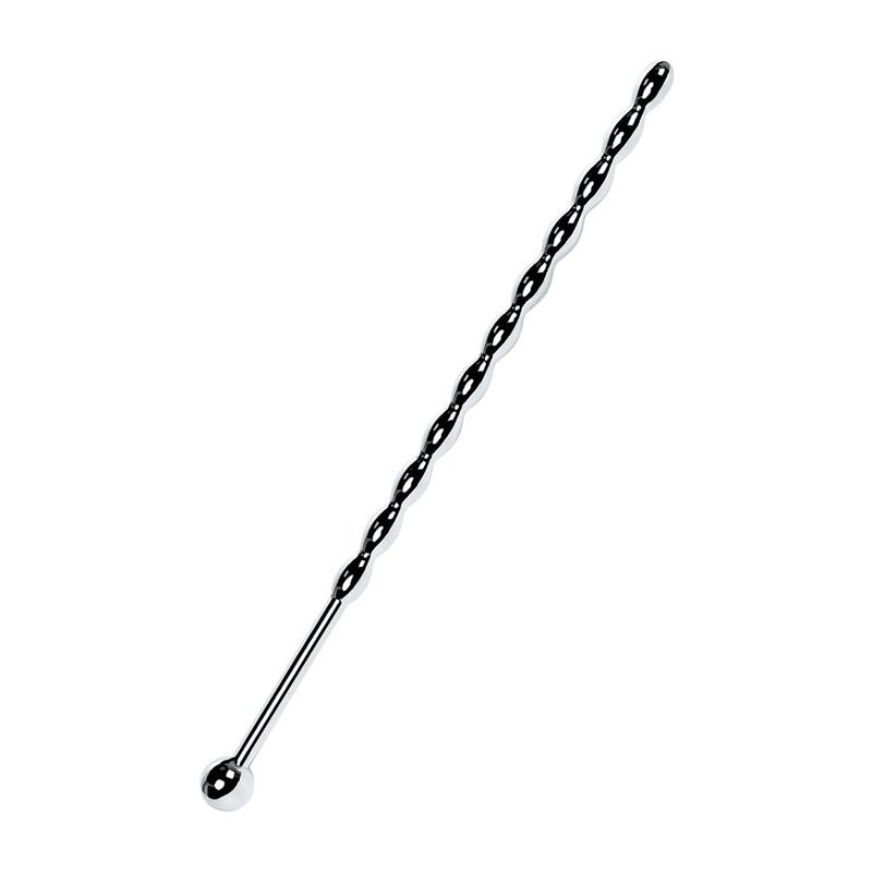 <p>This urethral plug is in the form of a pigtail. Small links smoothly change the diameter.</p>