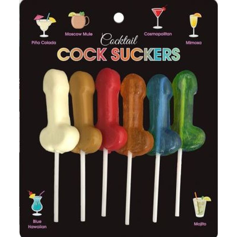 <p>Suck down on your favourite drinks with these fun cocktail flavoured cock suckers.</p>