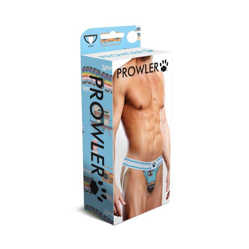 this jockstrap by Prowler is perfect for summer days at the beach or nights at Pride events.