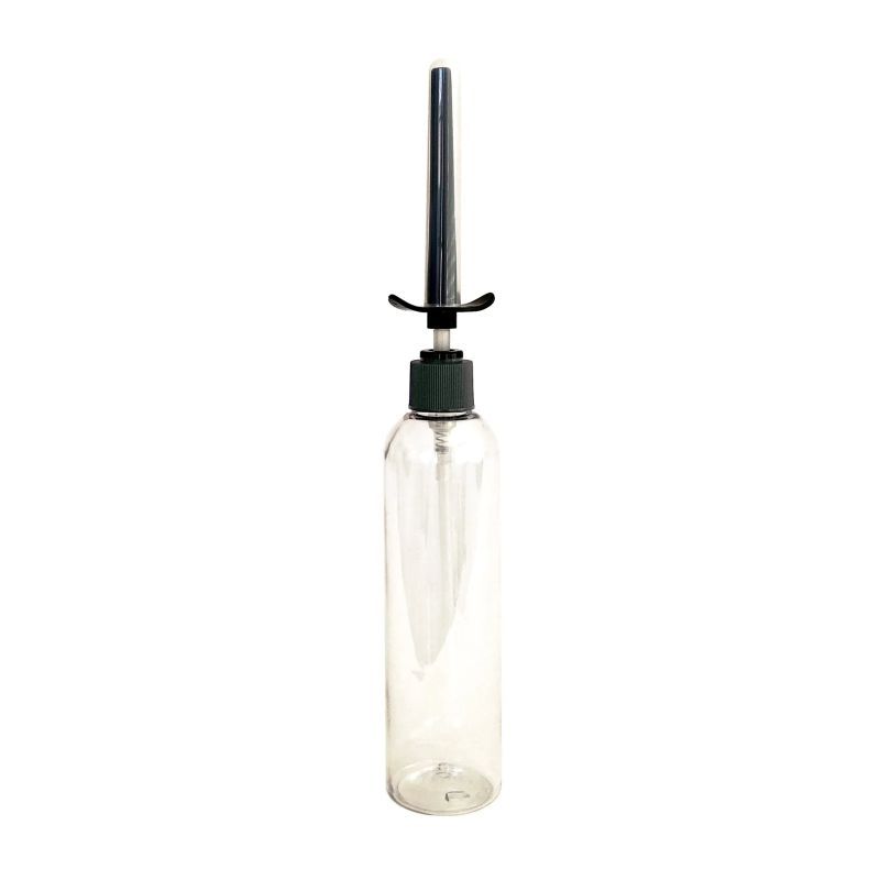 this device makes lubing up incredibly easy. The shooter works for anal and vaginal lubrication. The 4” (10cm) injector switches from most small to large bottles and injects the perfect amount of lube with no back flow. Comes with hygienic storage/travel cap. Cut straws to fit any size bottle.