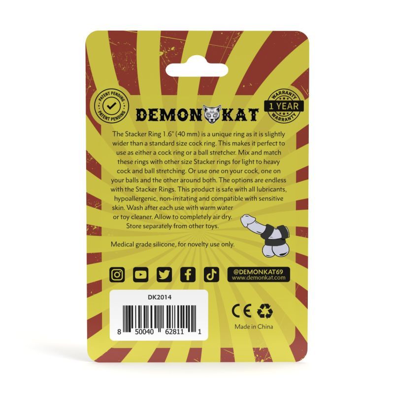 The Stacker Ring 1.6” (40mm) is a unique ring as it is slightly wider than a standard size cock ring. This makes it perfect to use as either a cock ring or a ball stretcher. Mix and match these rings with other size Stacker rings for light to heavy cock and ball stretching. Or use one on your cock
