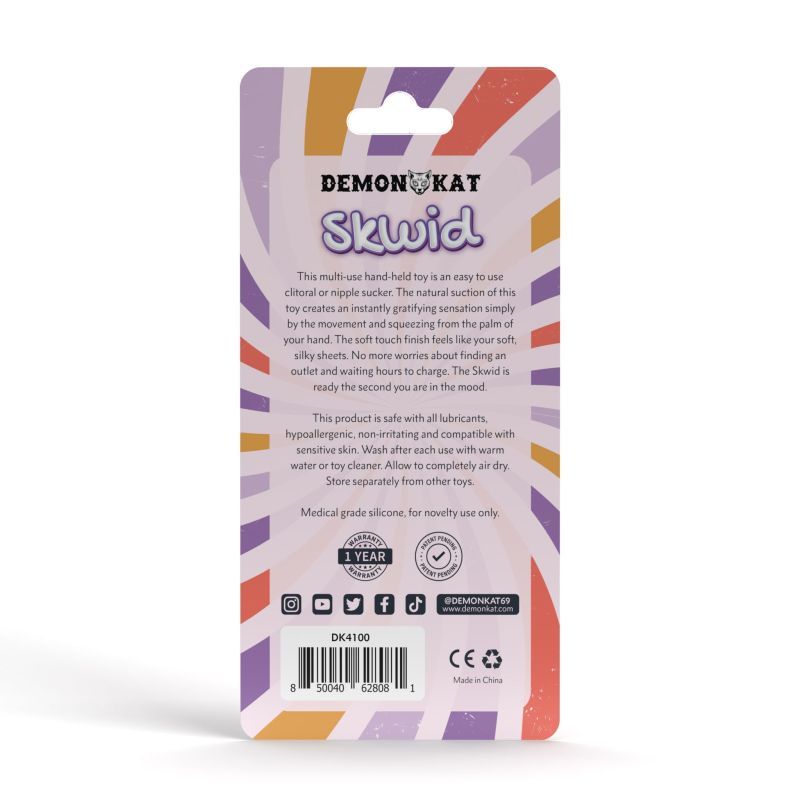 silky sheets. No more worries about finding an outlet and waiting hours to charge. The Skwid is ready the second you are in the mood.