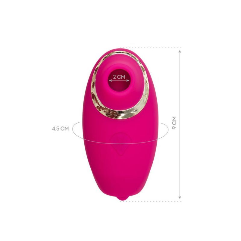 The vibration function via the small petal provides 10 powerful vibration modes designed to stimulate erogenous zones.
