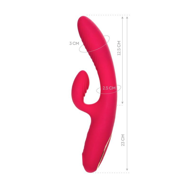 JOS Enila is a 2-in-1 toy. Two powerful motors power up the clitoral stimulator and head of the shaft