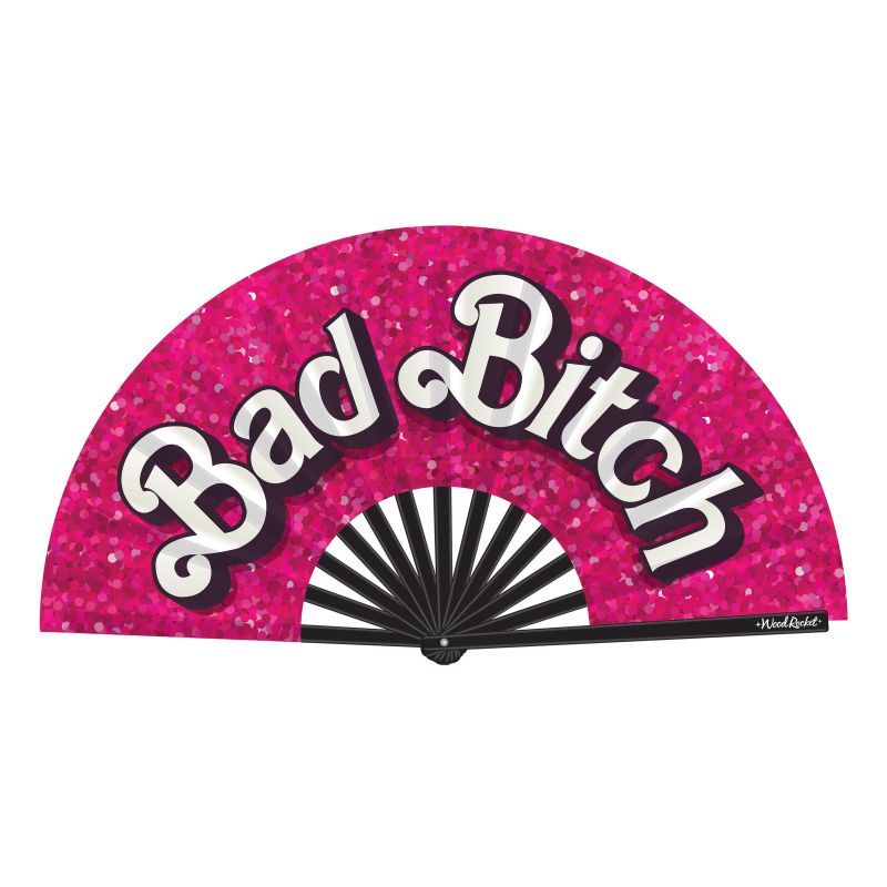<p><span>Cool yourself in style with this “Bad Bitch” large-sized folding hand fan. The Barbie-inspired design is colorful and fun with just the right attitude! Made of glossy bamboo ribs and high-quality satin material.</span></p>