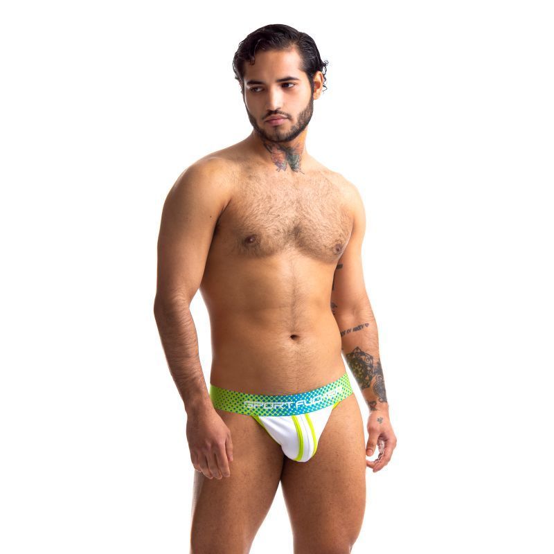 Show your true intentions during underwear night at your favourite bar or club with Sport Fucker prominently displayed on the waistband or play "hide the hockey stick" on the dance floor at your next circuit party!