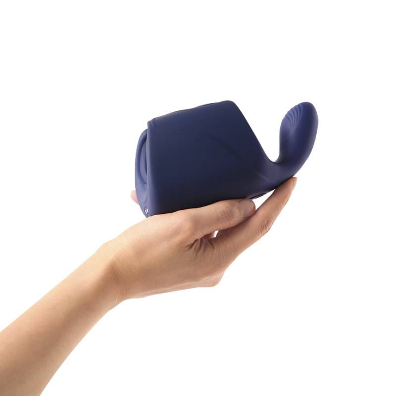 The ultimate stamina training masturbator with textured vibrating glans massager with penis tapping motion.
