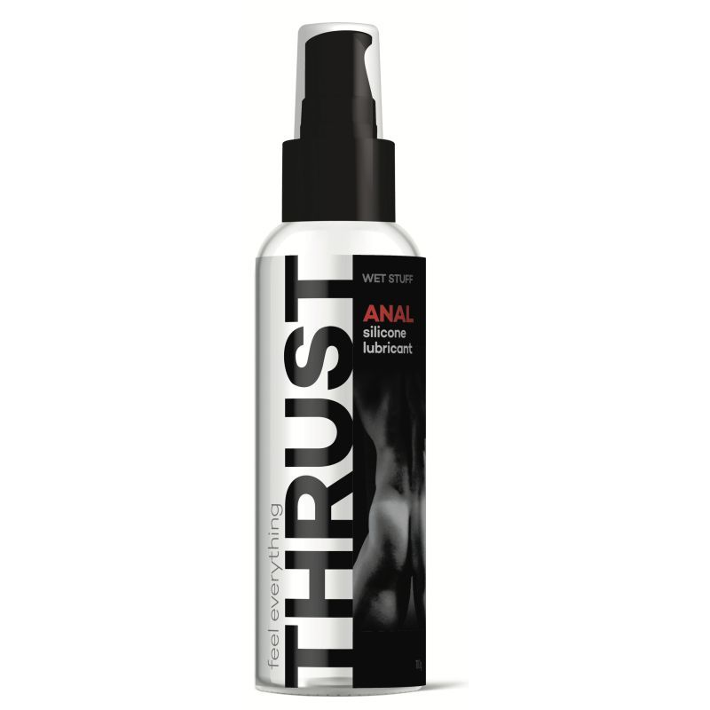 <p>A unique long-lasting silicone based lubricant for maximum pleasure. Thrust has the longest glide surface time of the Wet Stuff range with a fine high viscosity texture that gives feel everything penitration. For those lucky enough to be driven to orgasm by the extra feel of textures