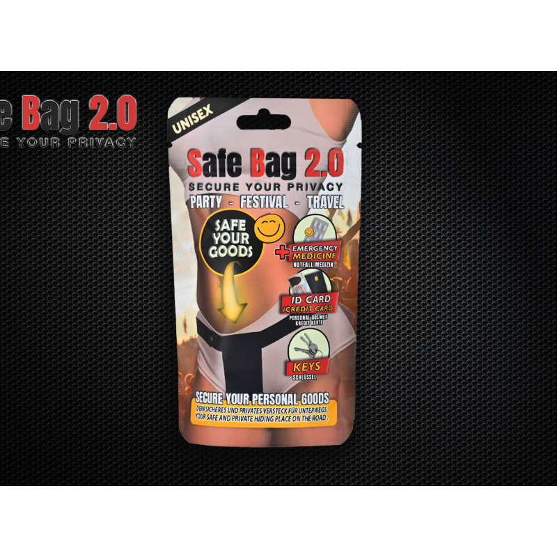 credit cards or jewellery can be stored safely and hidden directly on the body.