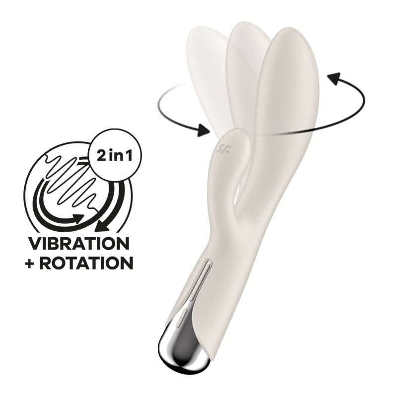 you insert the shaft of the Satisfyer Spinning Rabbit 1 to tease your G-spot from the inside. And you don't have to choose between rotation and vibration