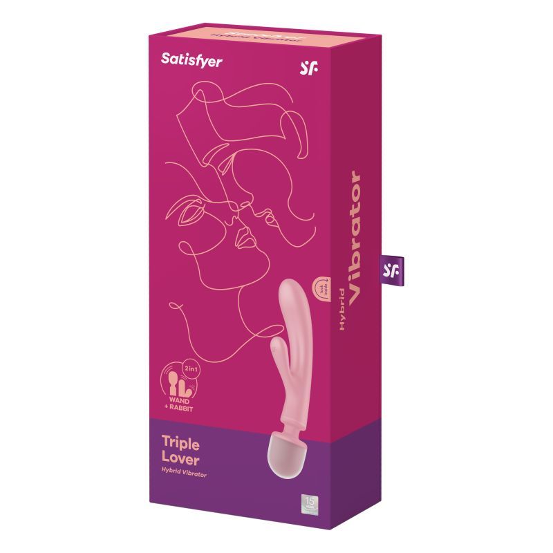 Enjoy multiple features wrapped up in one beautiful Satisfyer device: The Triple Lover features 3 motors that treat you and your hot spots to intense vibration. The motors are located in the rounded