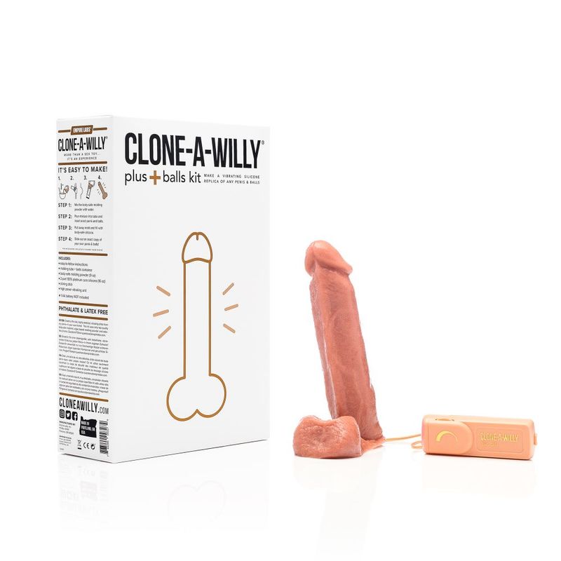 vibrating silicone copy of any penis and balls