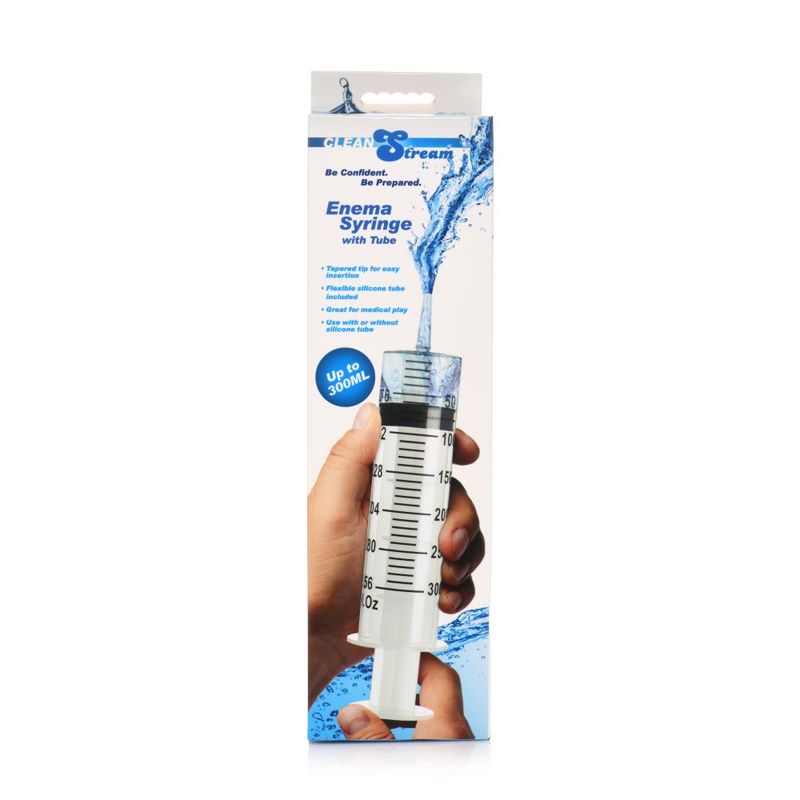 Feel confident and prepared for a hot night exploring your booty! This enema syringe holds up to 300 ml of liquid so you can fully clean out your backdoor and feel fresh before you play! The polypropylene syringe can easily be filled with any liquid of your choosing and has clear markings so you know exactly what amount of liquid you're taking in.