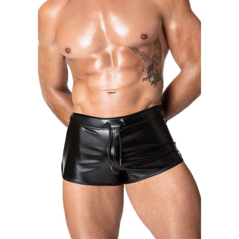 tight-fitting shorts made from high quality material with black drawstring allowing for adjustable fit. This sexy style is guaranteed to turn heads.