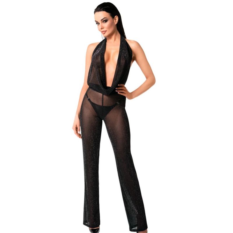 so it’s perfect for making a bold statement at parties or other daring events. The entire jumpsuit is crafted from a lightweight