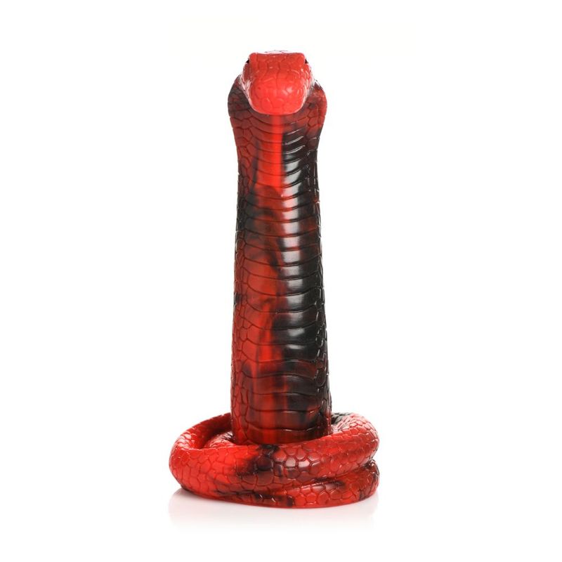 it is textured with tantalizing details that add intense sensation to your backdoor exploration! The tip of the hose is shaped like a cobra head. You'll enjoy that wide flare of its wide neck as it pops inside. The tapered