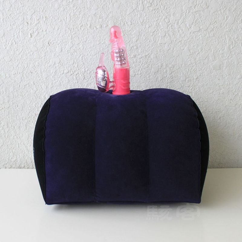 Enhance your love making with this inflatable sex positioning half dome cushion with recepticle for your favourite toy. Insert your favourite wand/vibrator/dildo (BYO