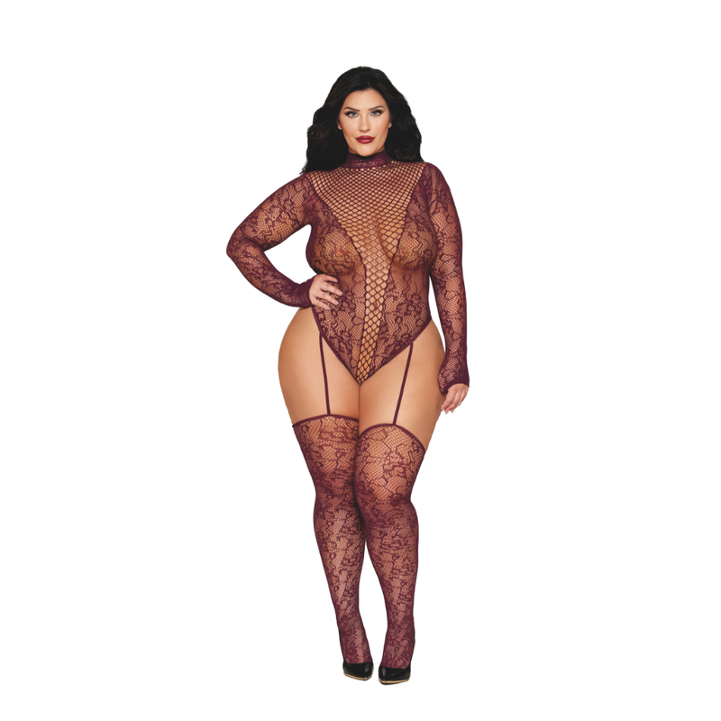 while the halter tie ensures a perfect fit every time. Say goodbye to boring lingerie and hello to this sleek and sexy teddy bodystocking.