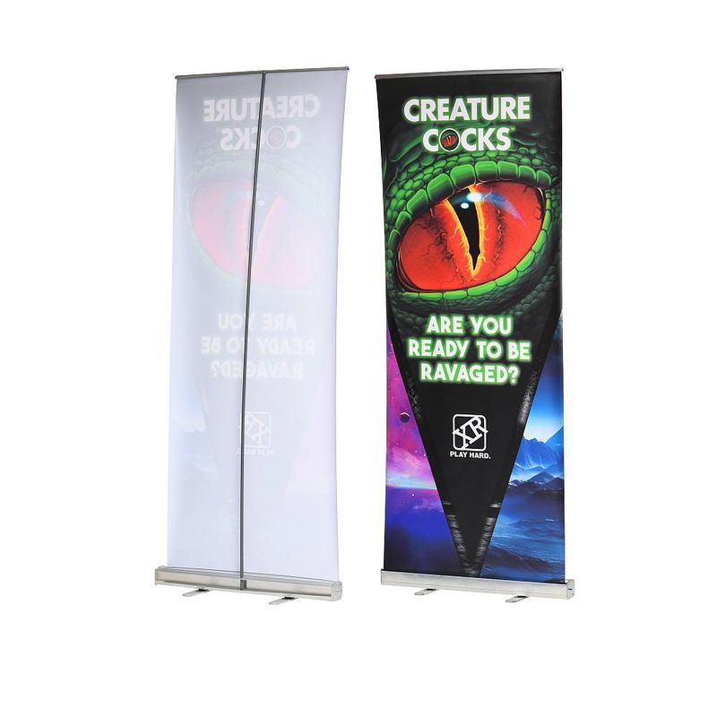 <p>Free POS retractable pull-up banner for brick and mortar stores only