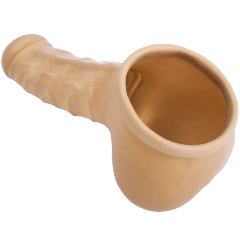 This ultra thin seamless penis sleeve Franz is made of natural latex and is intended for use on penis and scrotum. It distinguishes the strong veining.