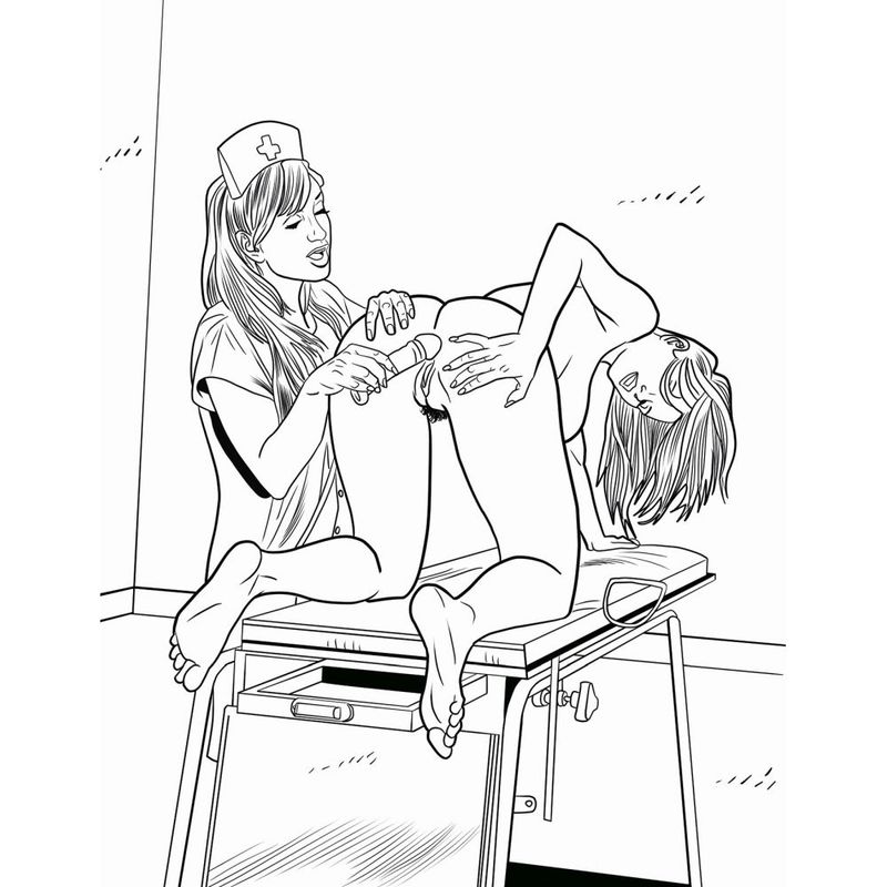 Feel your temperature rise with the Sexiest Sex Positions Colouring Book! Featuring 24 pages with original illustrations of your favourite candy stripers doing anything and everything to help their patients feel better