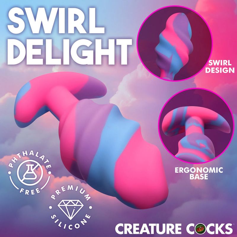 Introducing the delightful Unicorn Swirl Butt Plug