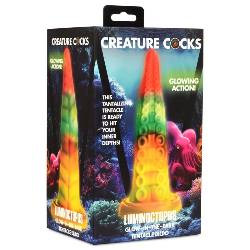 This tentacle is brightly coloured during the day and glows bright in the night! It has a rainbow-sherbert array of colours and when you charge it with UV light from a flashlight or sunlight
