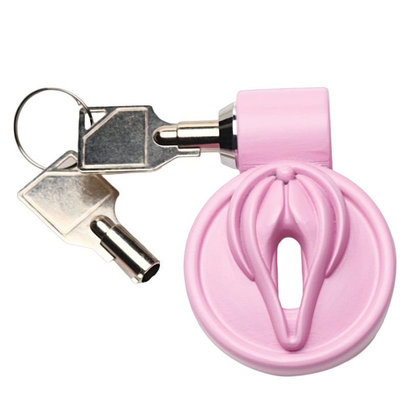 offering a feminized look. Whether for personal exploration or relinquishing control to your Keyholder