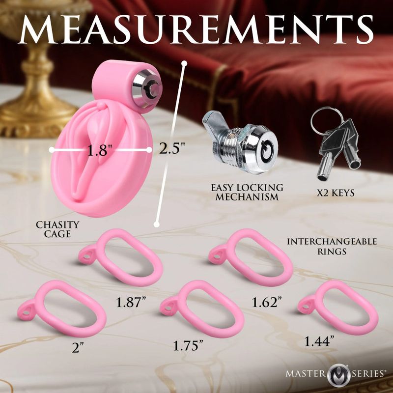 Discover a new world of sensual submission with the Pussification Vulva Chastity Cage. Perfectly designed to transform your appearance