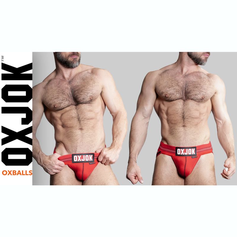 OXJOK daily-wear jock soft-rib comfort jock designed to fit right with slider-strap pouch that shifts left or right on your junk with every butt flex