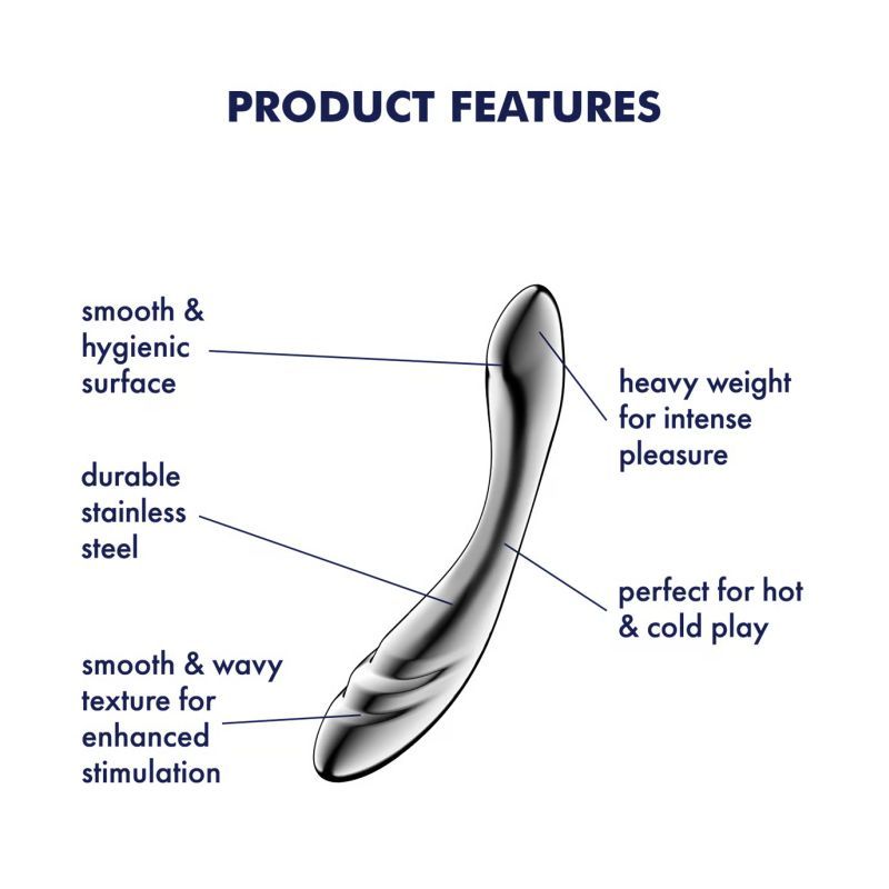 Satisfyer Pure Gravity 3 Metal Dildo - Image 3