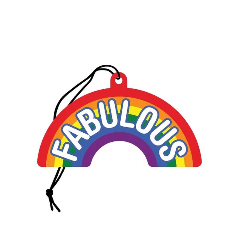 <p><span>Smell ya later with this “Fabulous” rainbow cardboard paper Air Freshener! Featuring a Fresh Perfume Scent. Comes complete with a hanging string. Hang it in your car