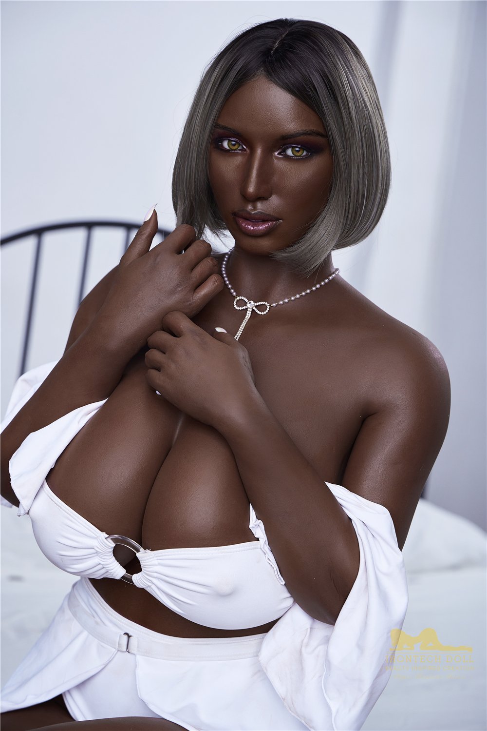 Realistic Black Sex Doll Zara is more than an object of desire; she's a work of art that intertwines beauty